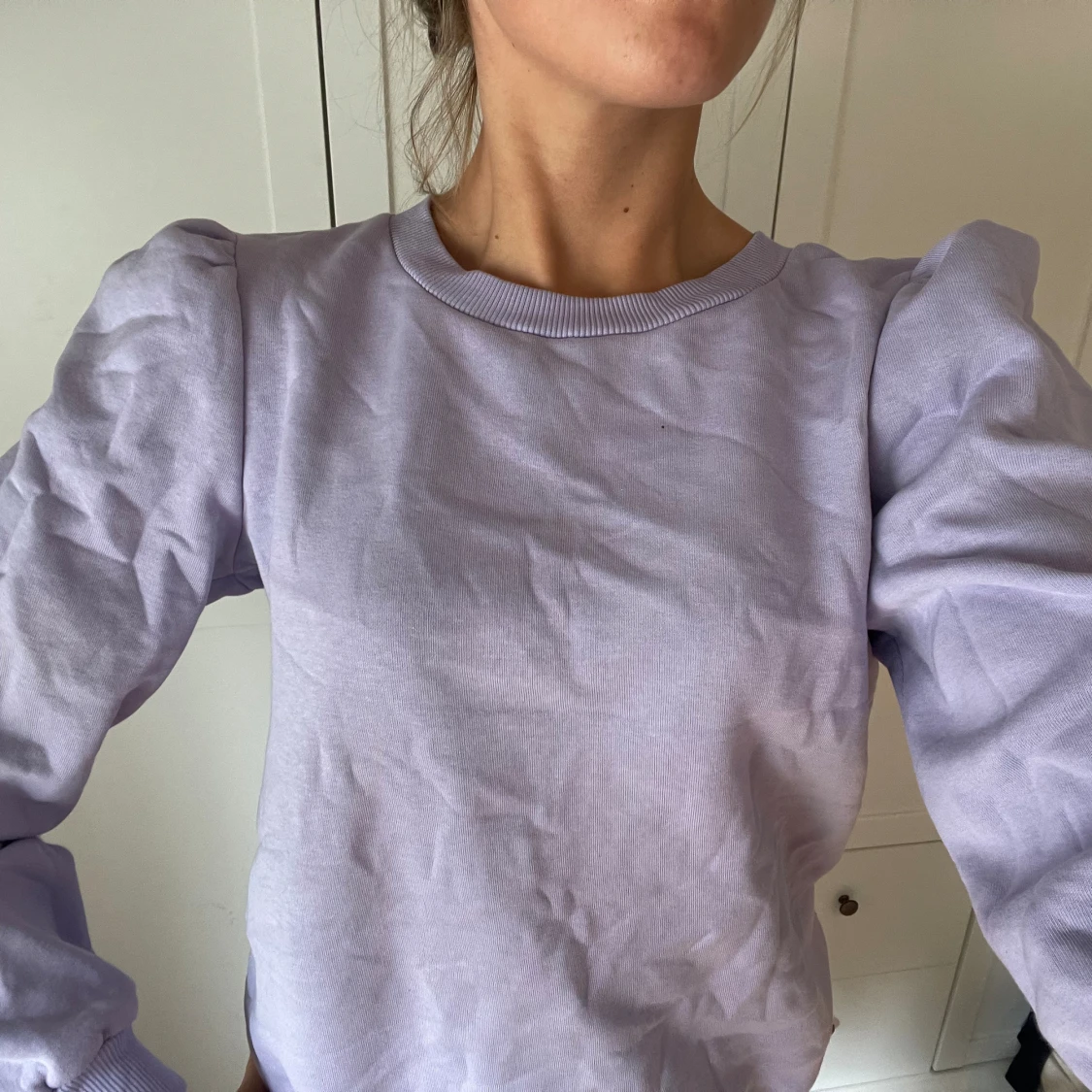 Sweatshirt med puffärm 