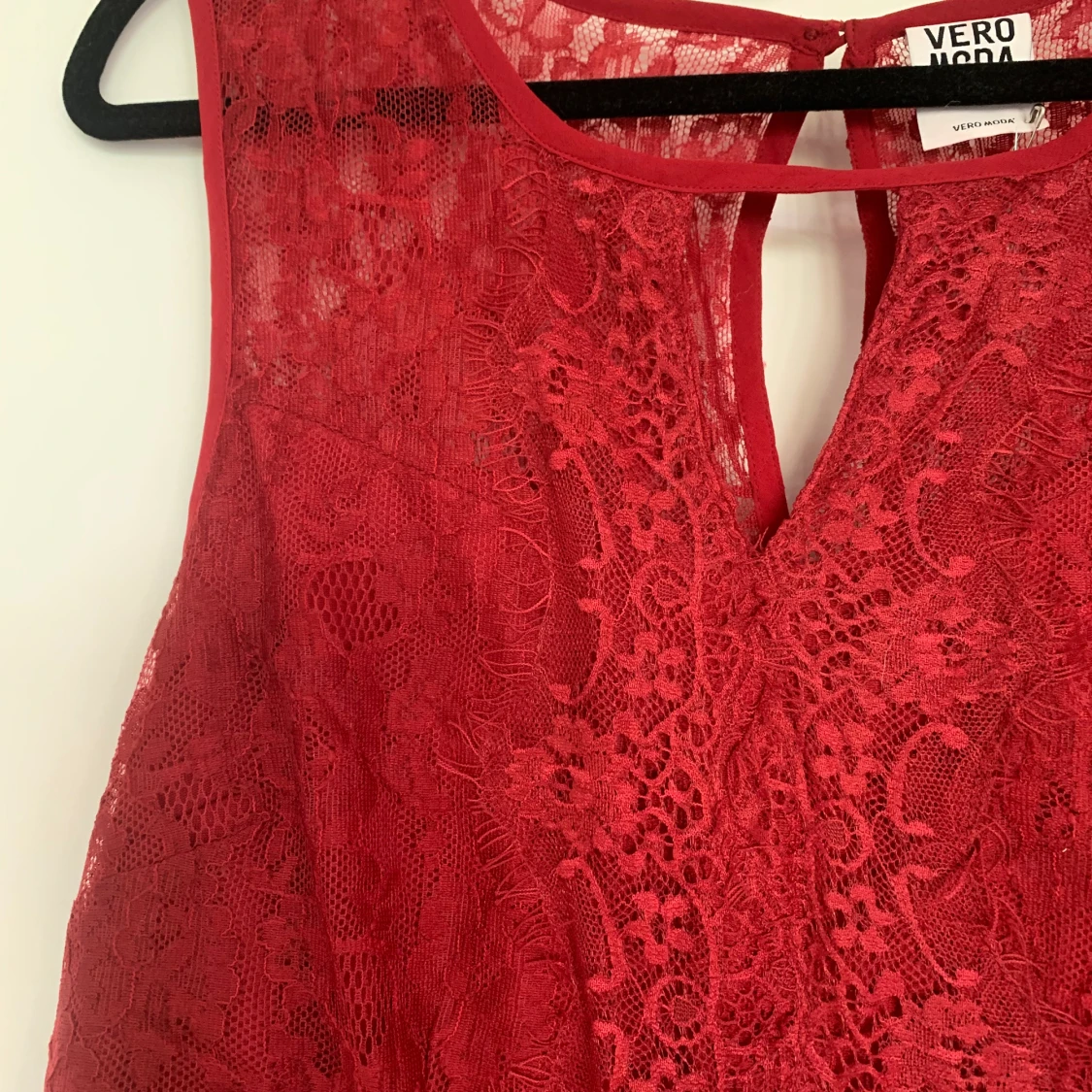 Röd peplumspets topp  - 91