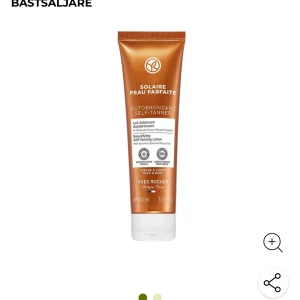 Self tanner Yves Rocher - Köpte denna för 199kr.Använd en gång endast på händer annars är den helt ny.säljer den pga att den inte kommer till användning längre.det luktar jätte gott och ger en naturlig färg på kroppen och ansiktet.