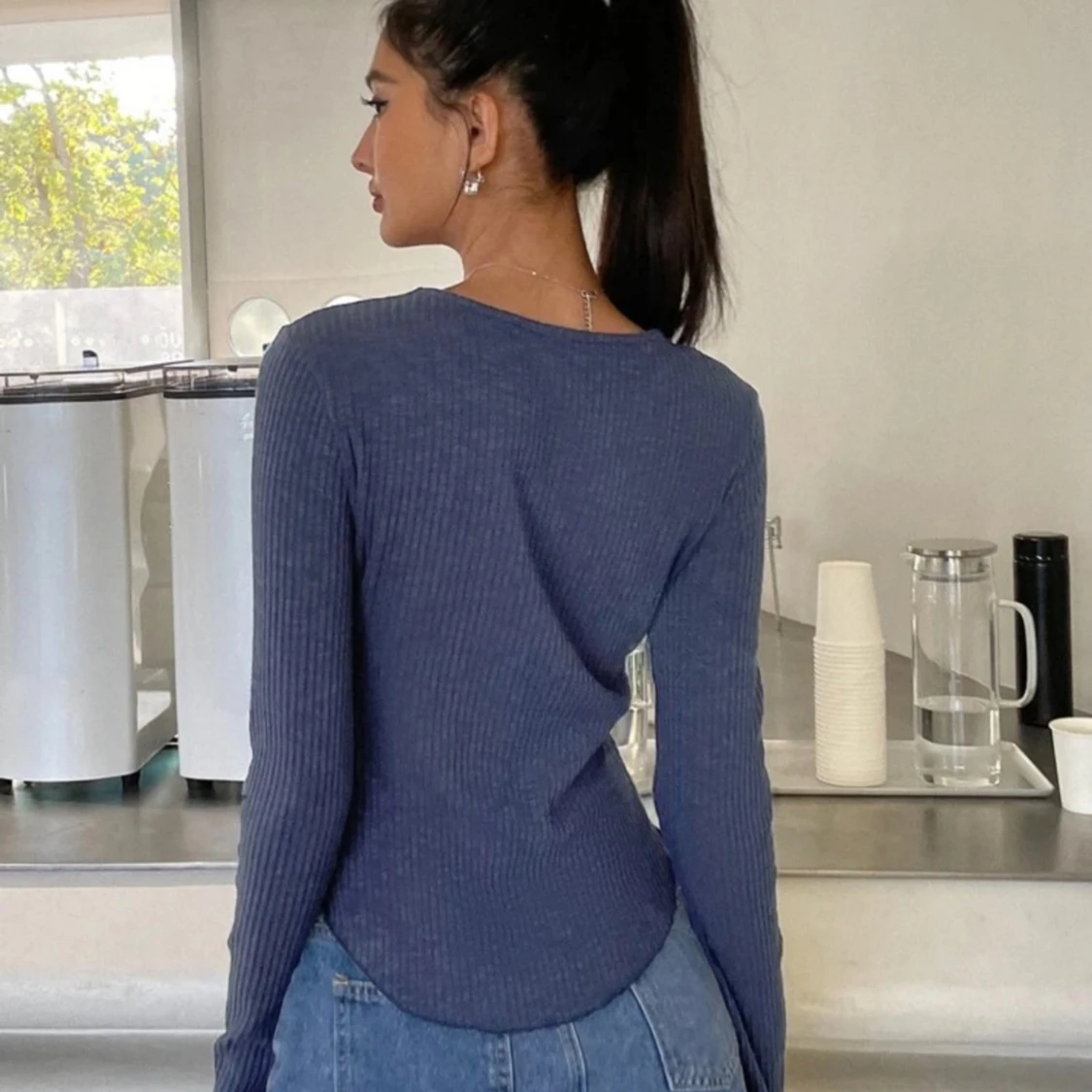 Marinblå tröja - 90