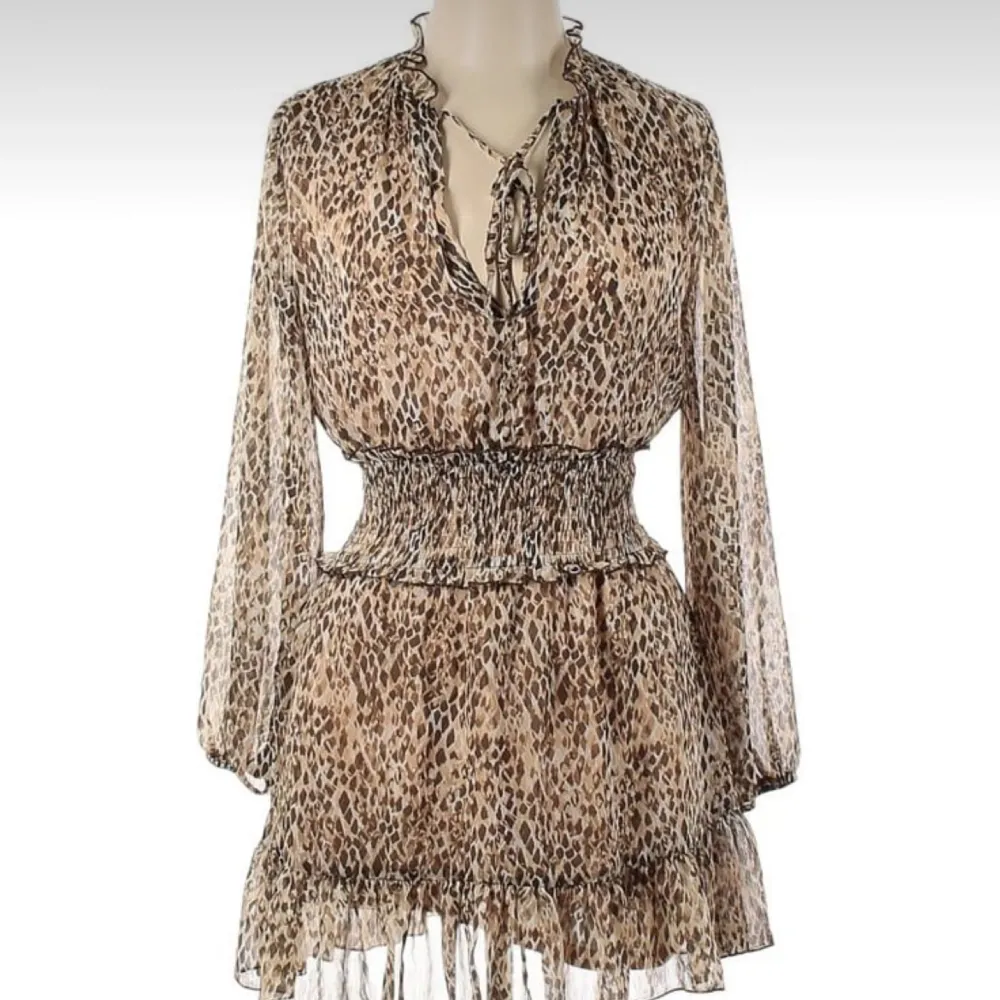 Säljer min leopard klänning från zara då den ej kommer till användning! Lånade bilder skriv för fler bilder eller frågor🥰. Klänningar.