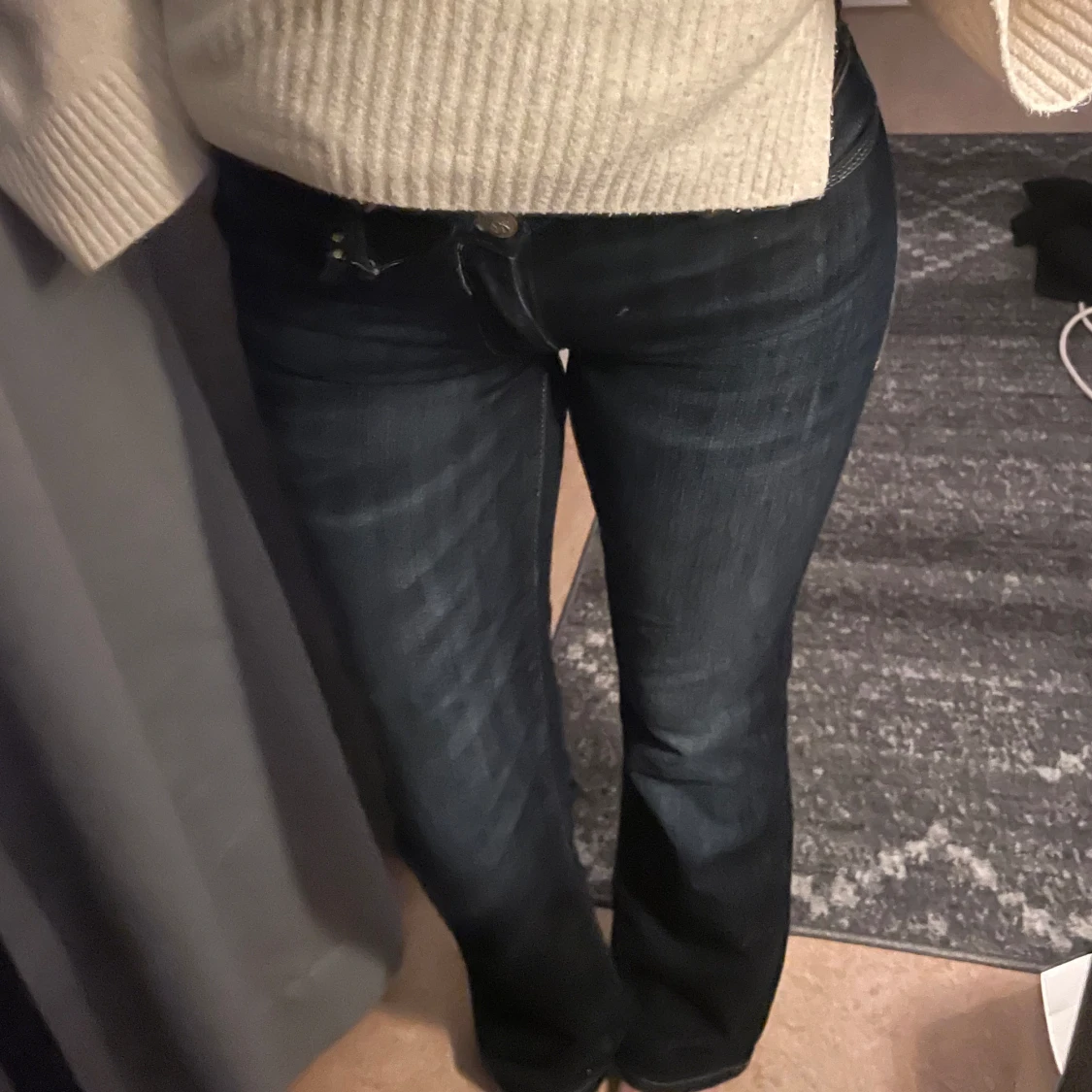 Lågmidjade bootcut - 90