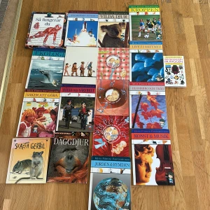 Barnböcker och faktaböcker - Massa böcker som säljs pga ingen användning. Vissa böcker passar mer för småbarn och vissa passar för lite äldre barn. Alla böcker för 100 kr. Köparen får komma hit och hämta.