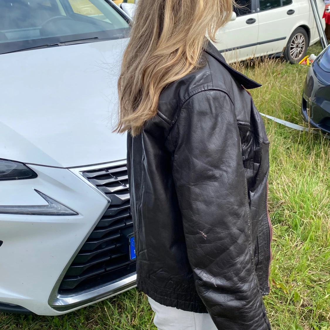 Vintage skinnjacka - 90