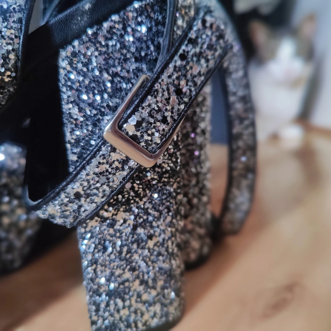 Glitter platåformskor 15cm  - 93