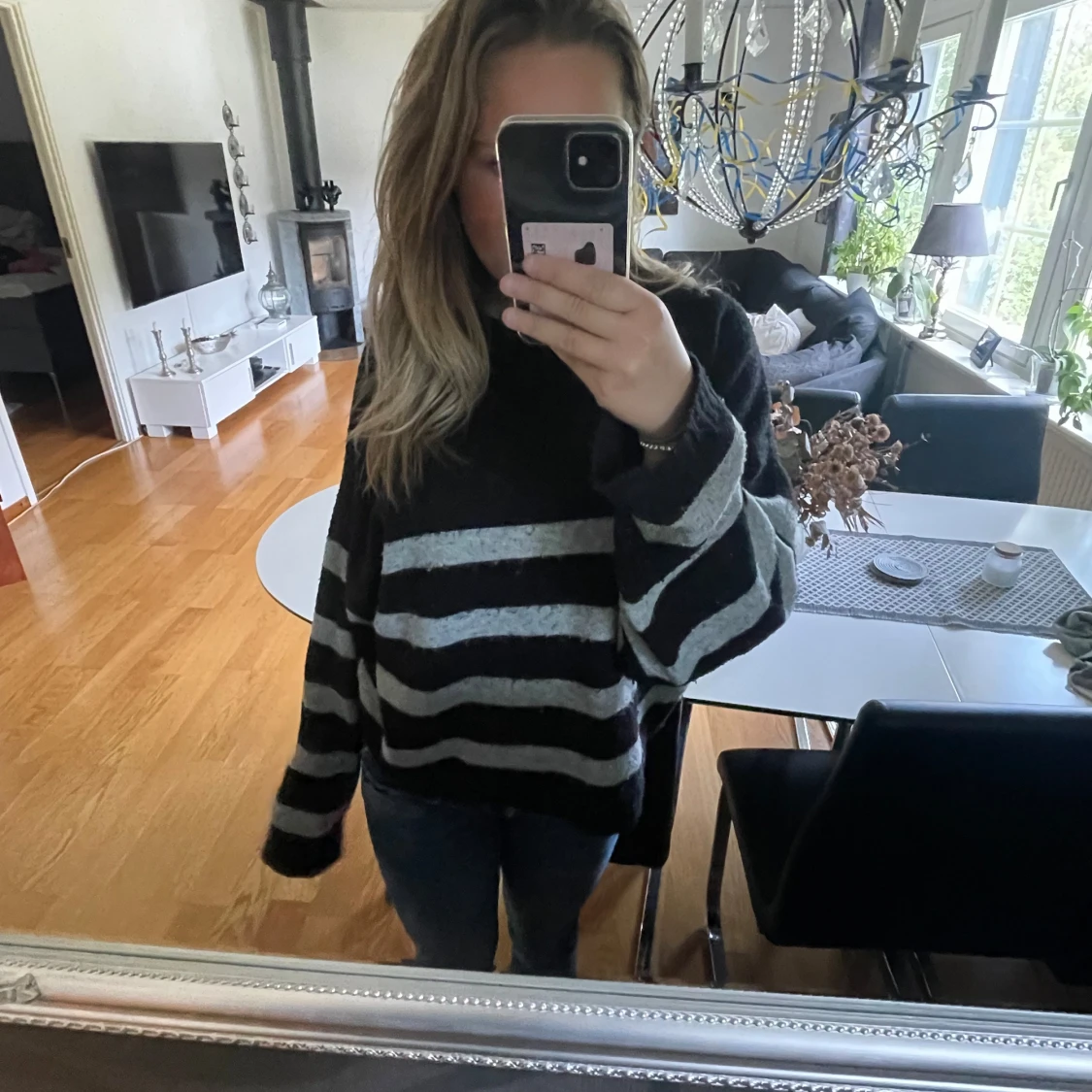 Randig tjocktröja - 90