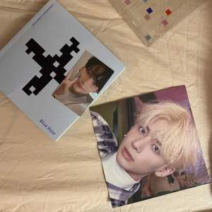 TXT minisode 1: blue hour album with Hueningkai photocard and Taehyun poster
