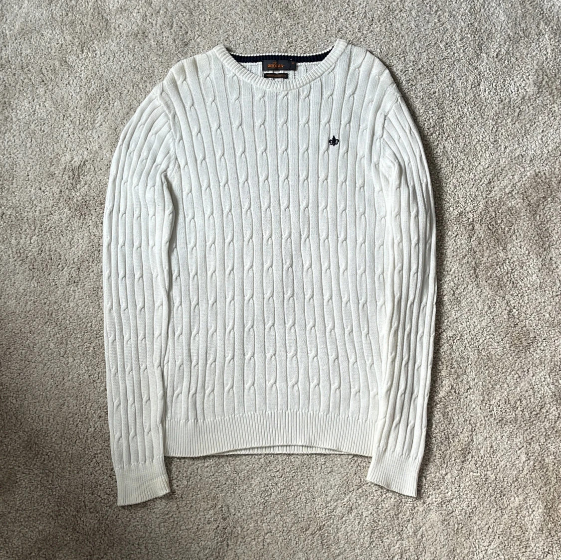 Morris kabelstickad tröja