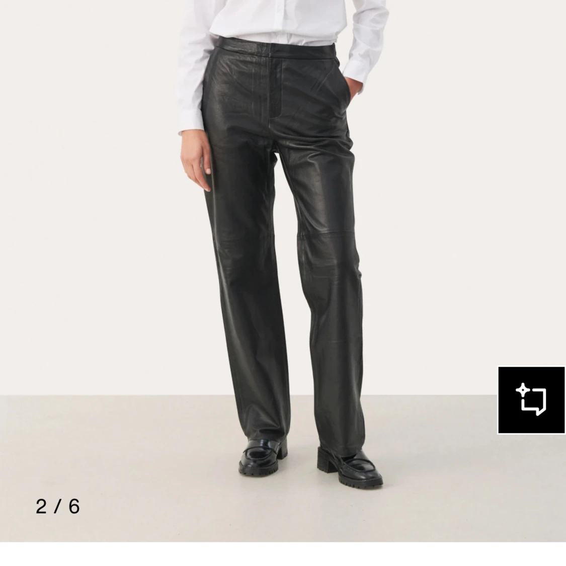 Svarta skinnbyxor från Part Two - 1