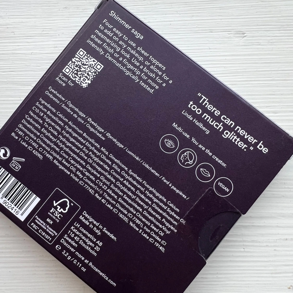 LH cosmetics Shimmer Saga palett - 3