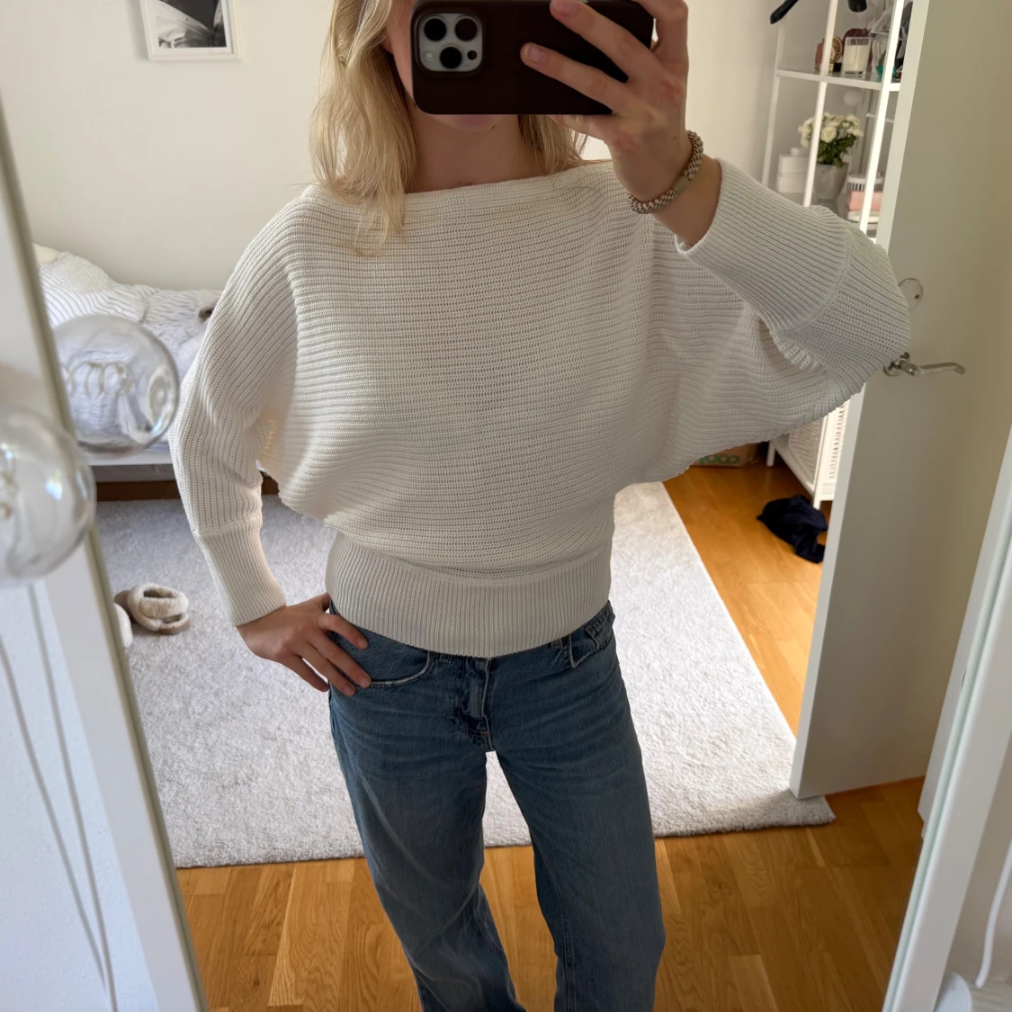 Vit sticka tröja - 2
