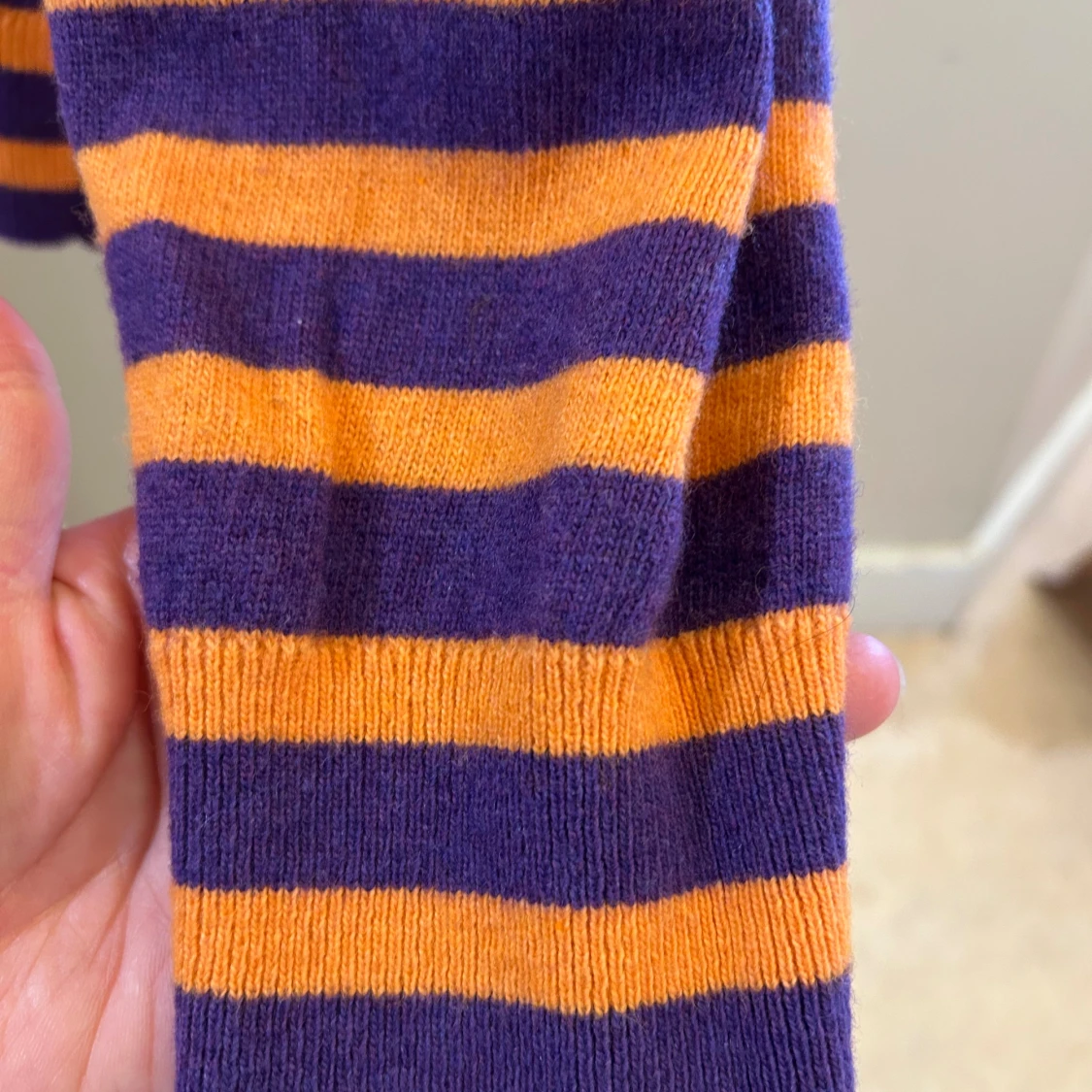 Randig lila och orange tröja från Zara - 1