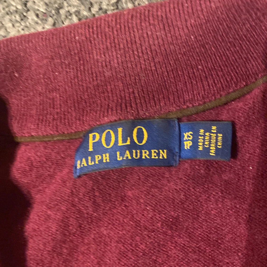 Vinröd Ralph lauren Half zip - 1