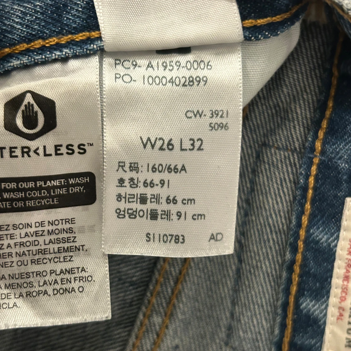 Levi's 501 blå jeans W26 L32 - 2