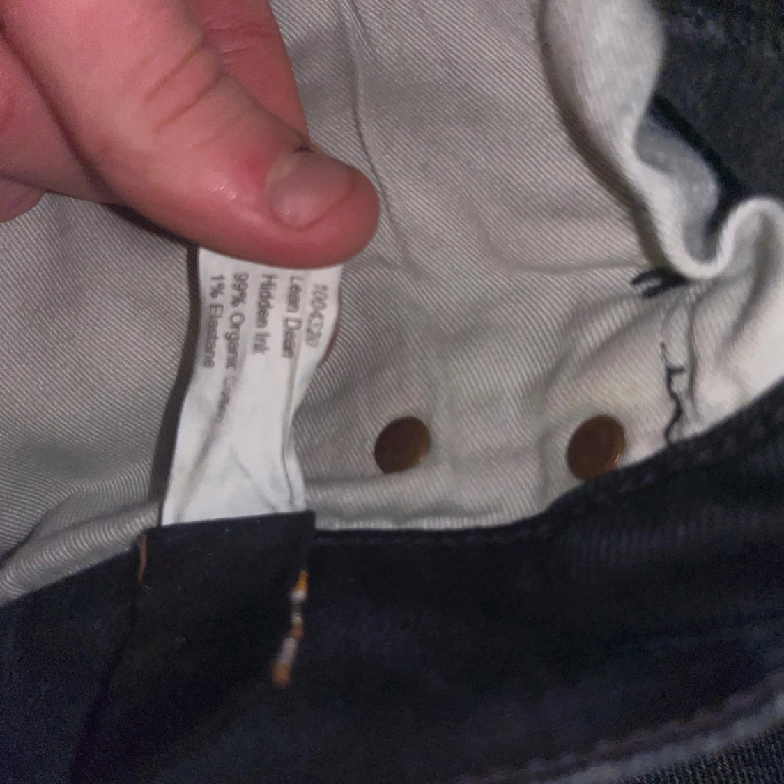 Mörkblå Nudie Jeans Lean Dean 32/36  - 3