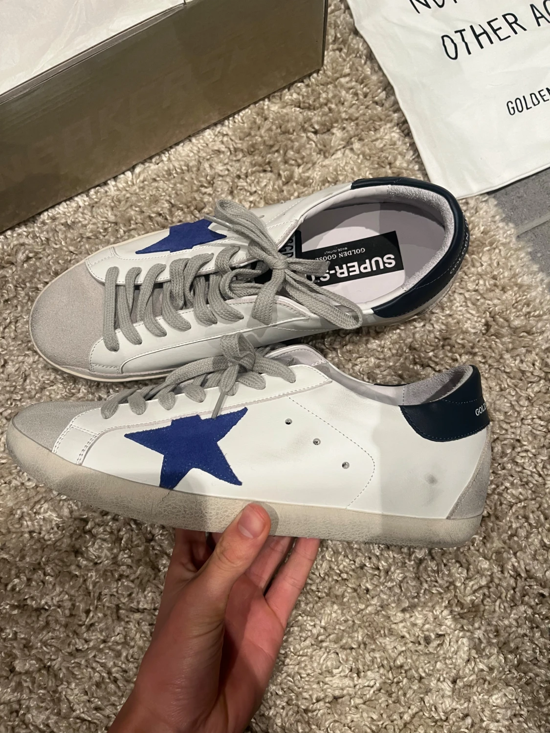 Golden Goose Super-Star sneakers vit/blå - 3