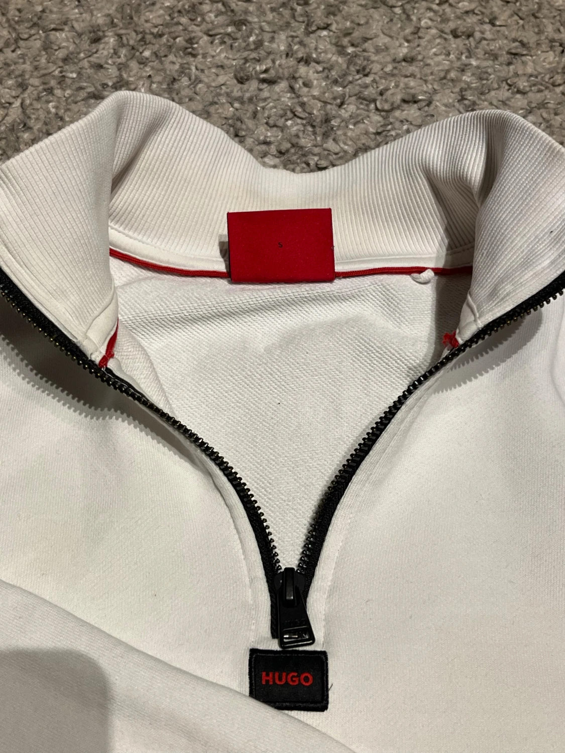 Vit half zip tröja från Hugo Boss - 1