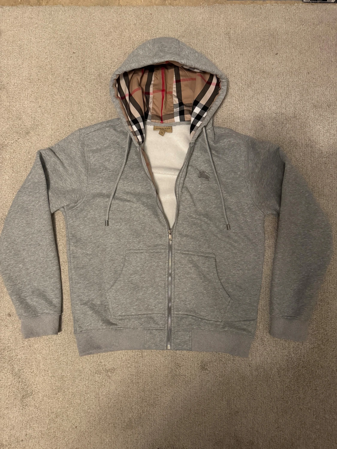 Grå Burberry hoodie  - 1