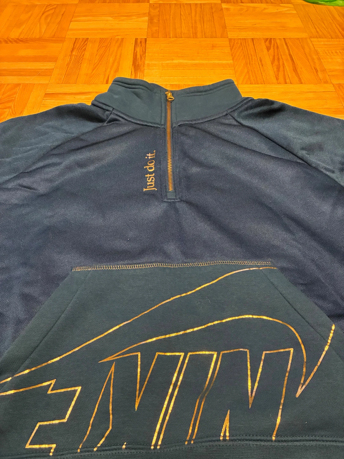 Marinblå Nike half zip sweatshirt S - 3