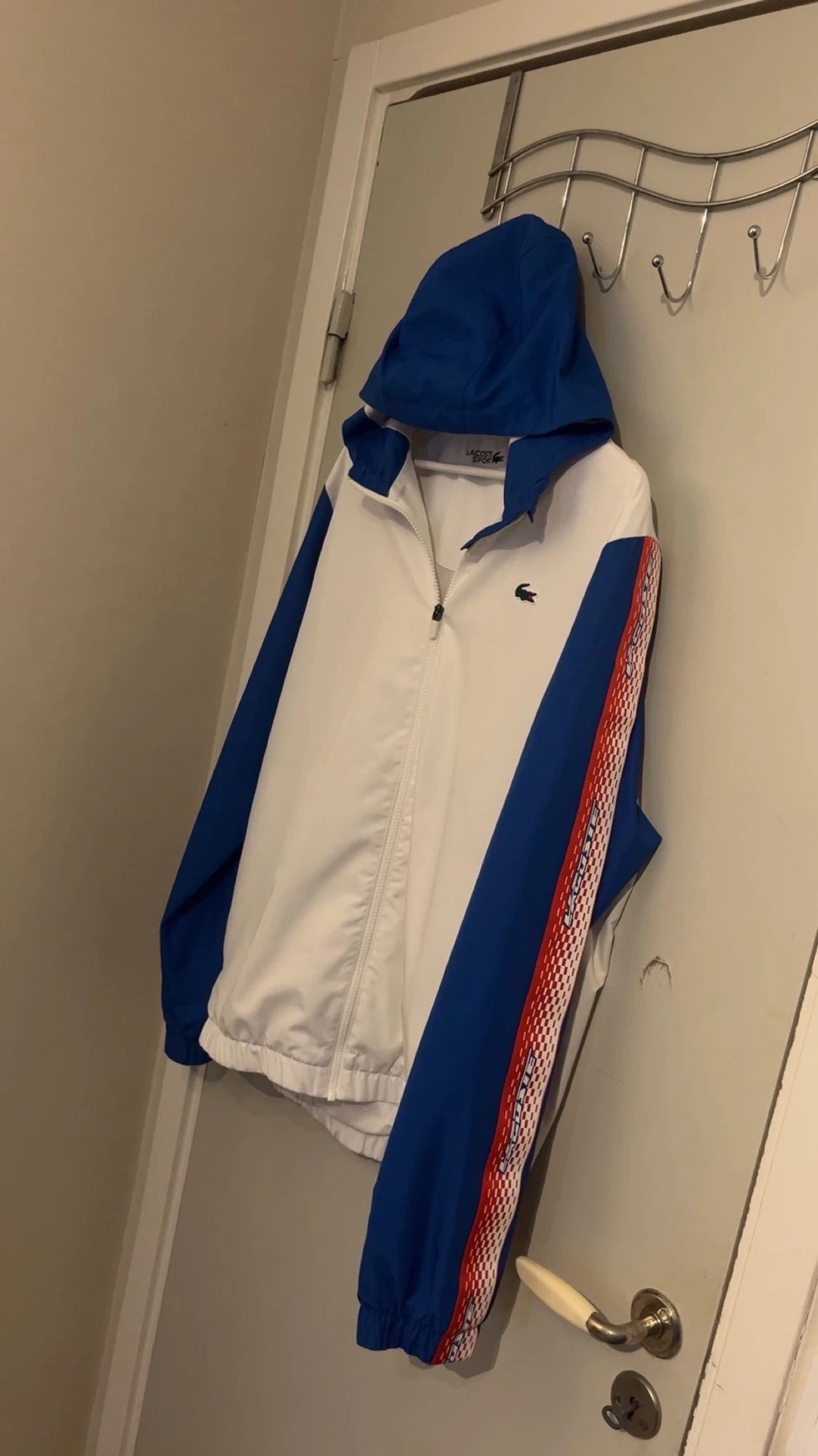 Lacoste Sport blå och vit vindjacka - 2