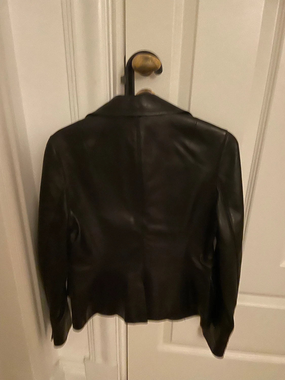 Adriano Goldschmied svart  skinnkavaj med klassisk krage - 1