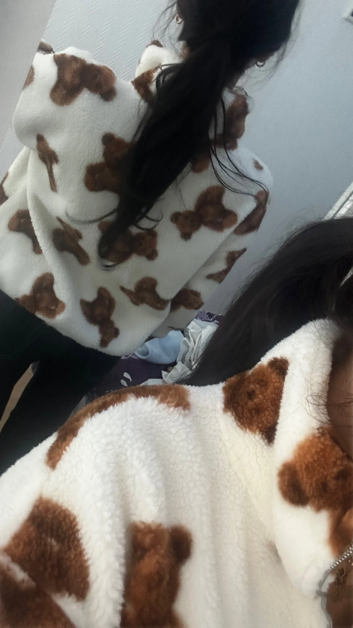 Teddyjacka med nallemönster - 1