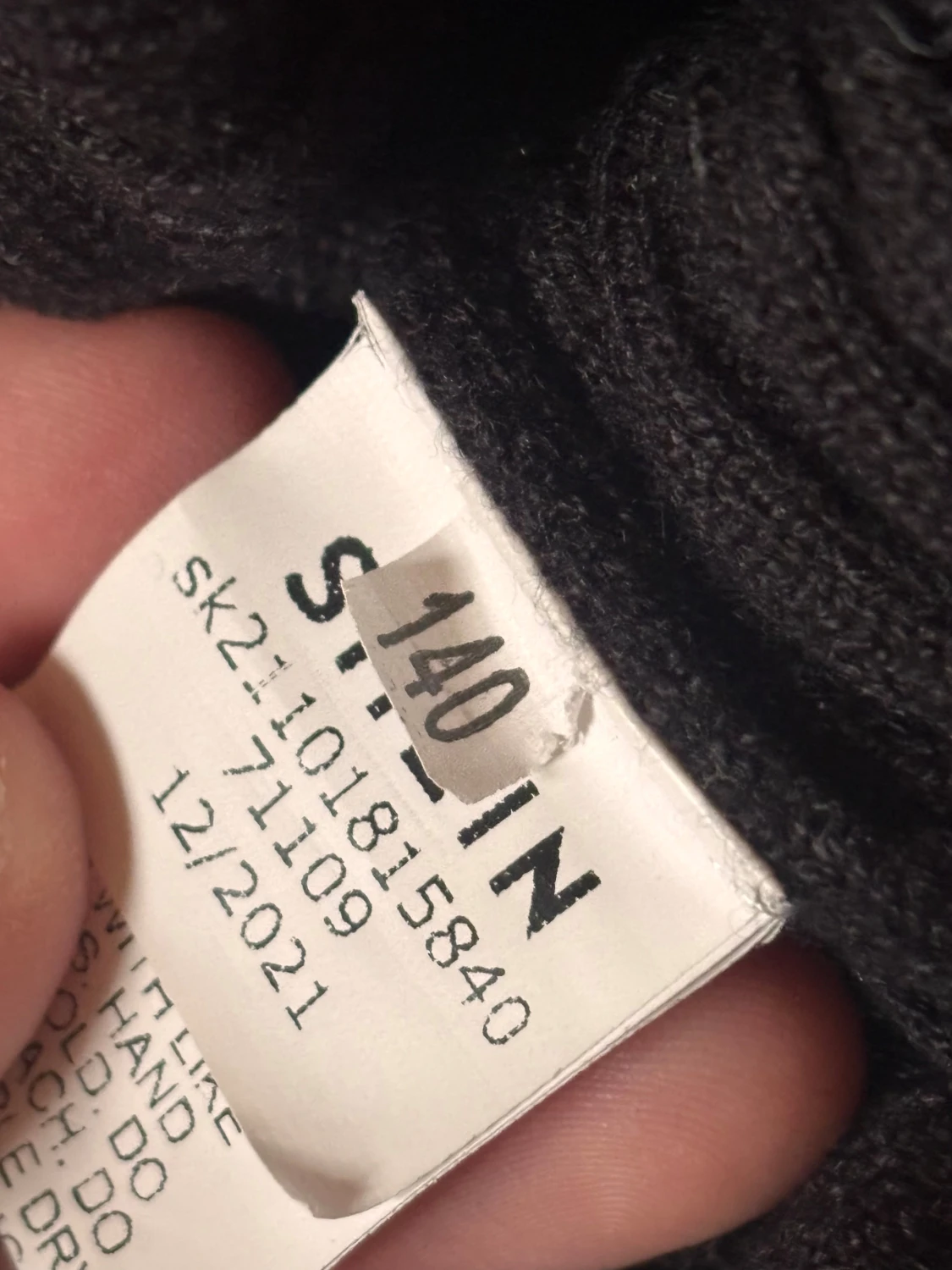 Svart ribbad långklänning från Shein - 3