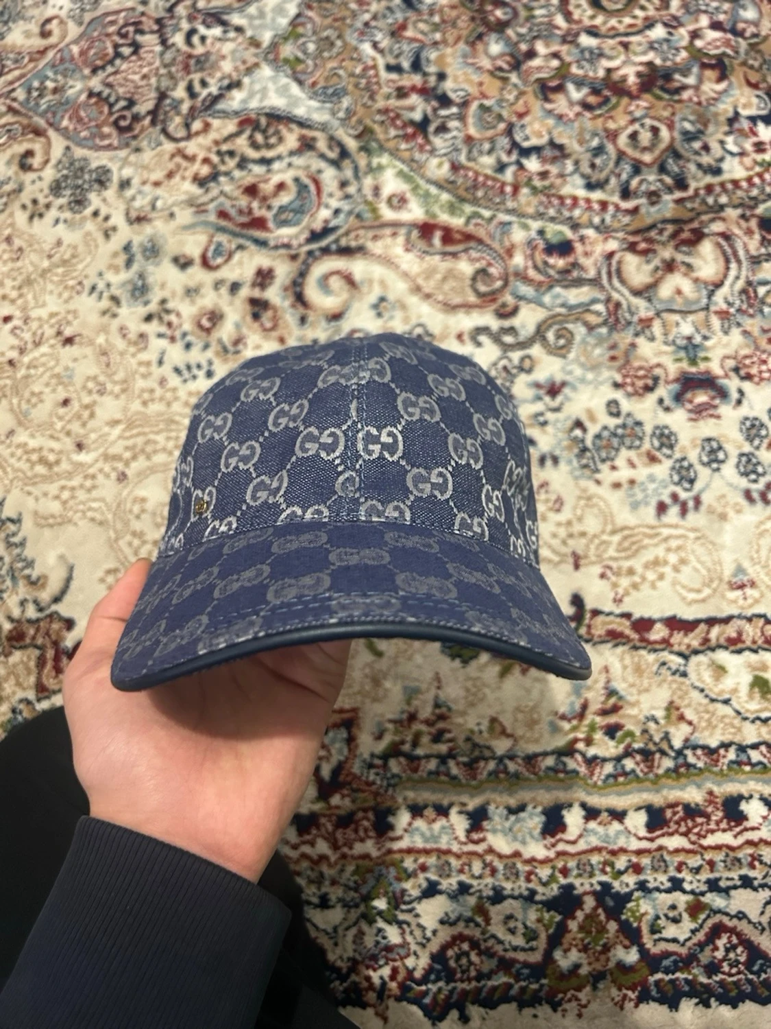 Blå denimkeps från Gucci - 1