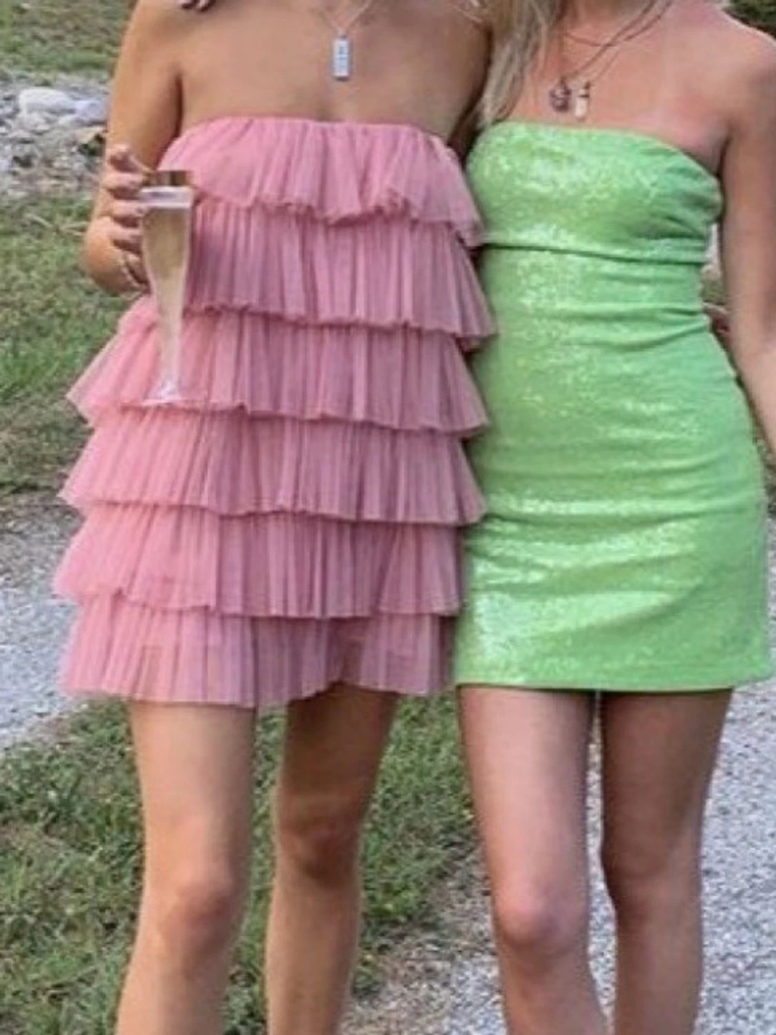 Rosa volangklänning - 3