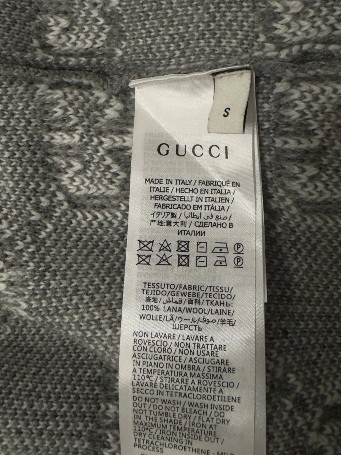 Grå stickad kofta från Gucci - 2