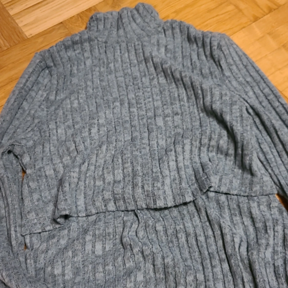 Grå ribbad långklänning från SHEIN - 1