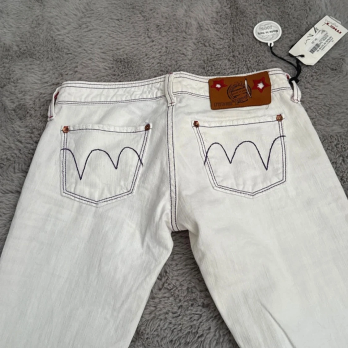 Vita låga jeans  - 3