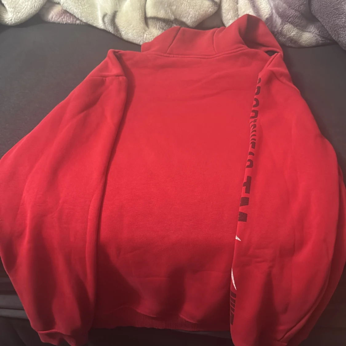 Röd Nike hoodie med logga - 1