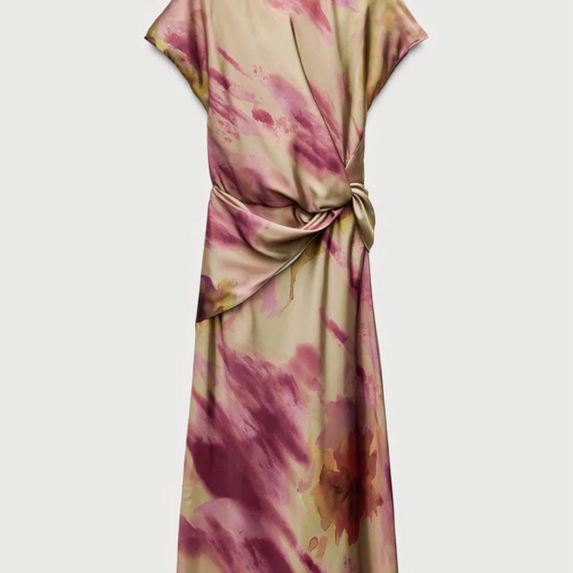 Långklänning i siden med knyt