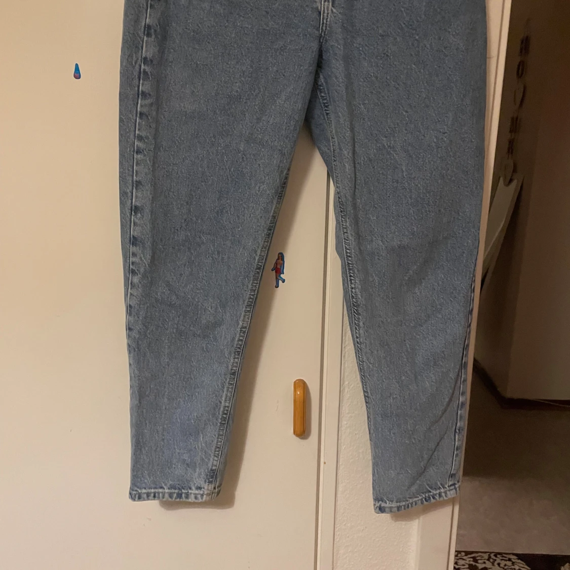 Ljusblå raka jeans med hög midja - 3