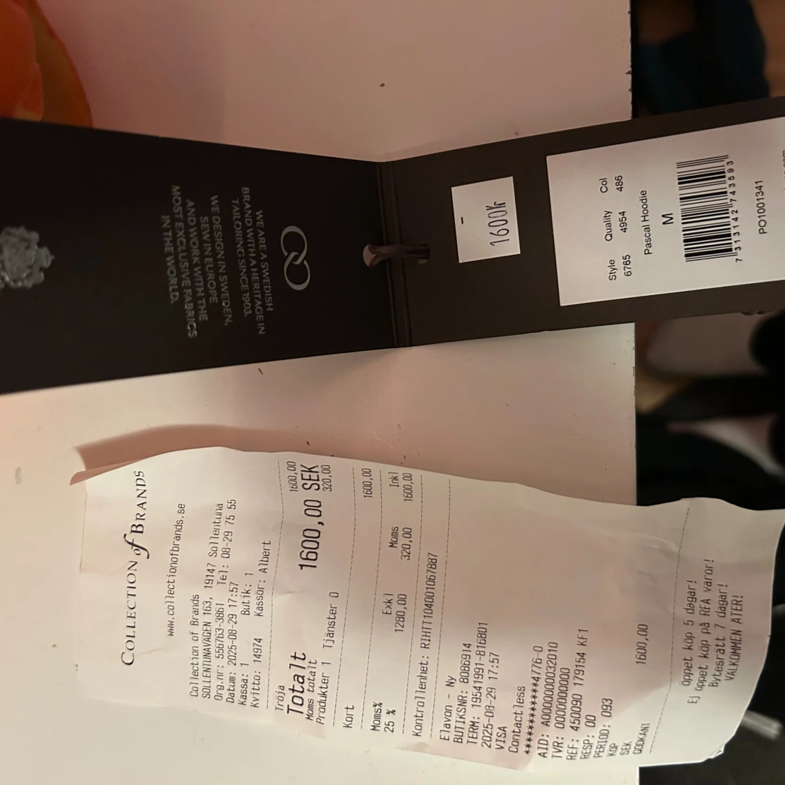 Beige hoodie från Oscar Jacobson M - 3