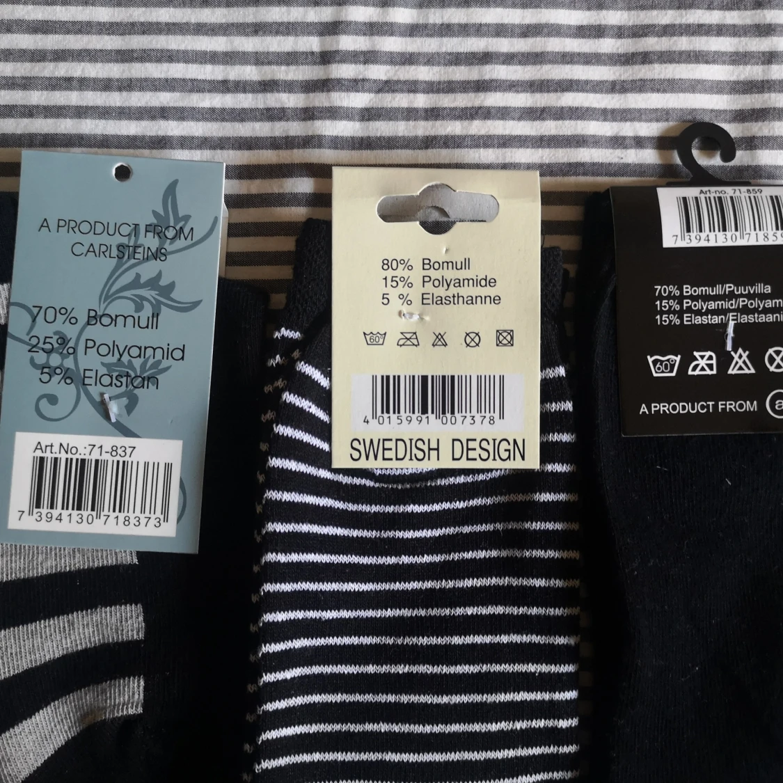 8 Par Svarta Damstrumpor Stl 36/40 - 1