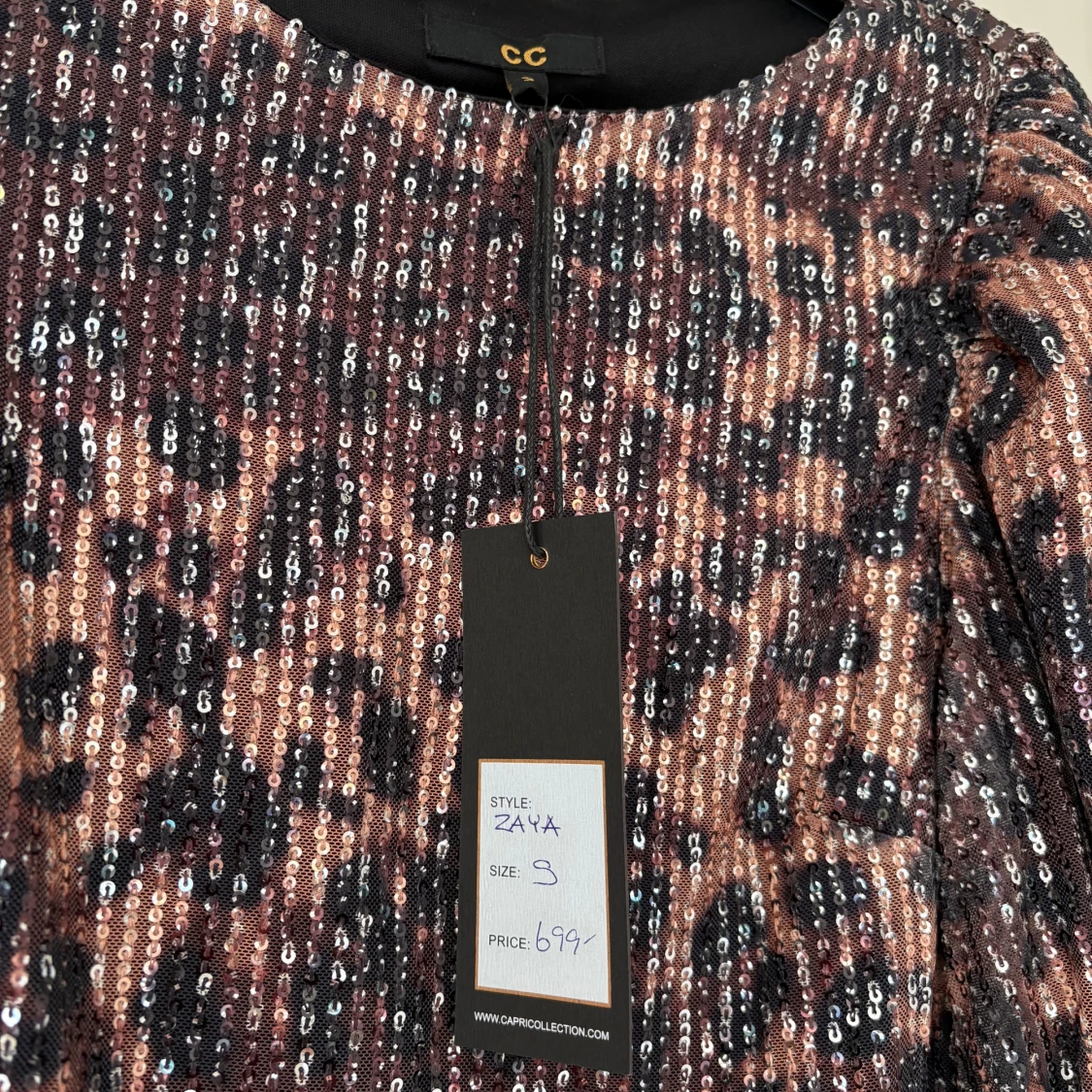 Paljett leopard topp - 2