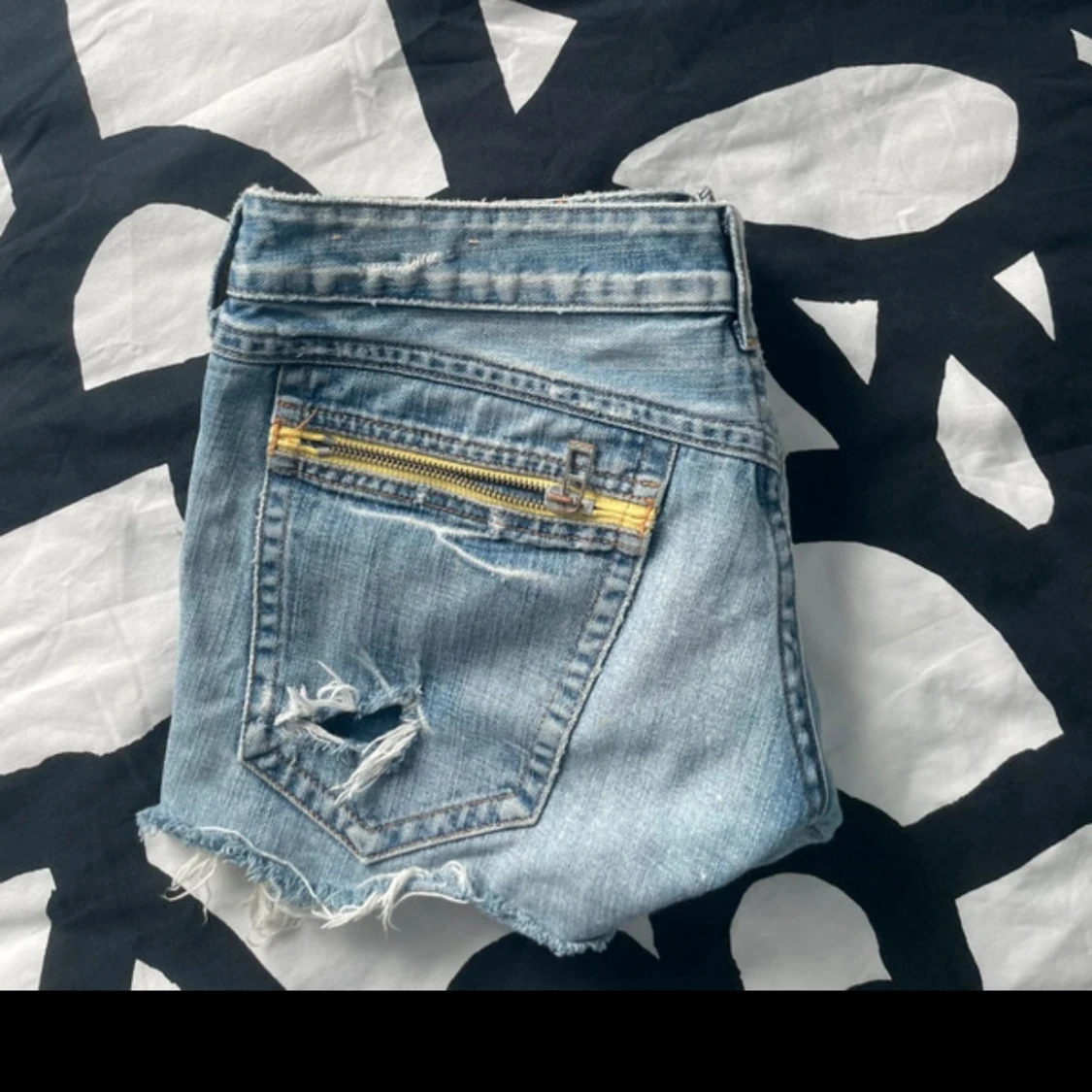 Replay blå jeansshorts med dragkedjor - 1