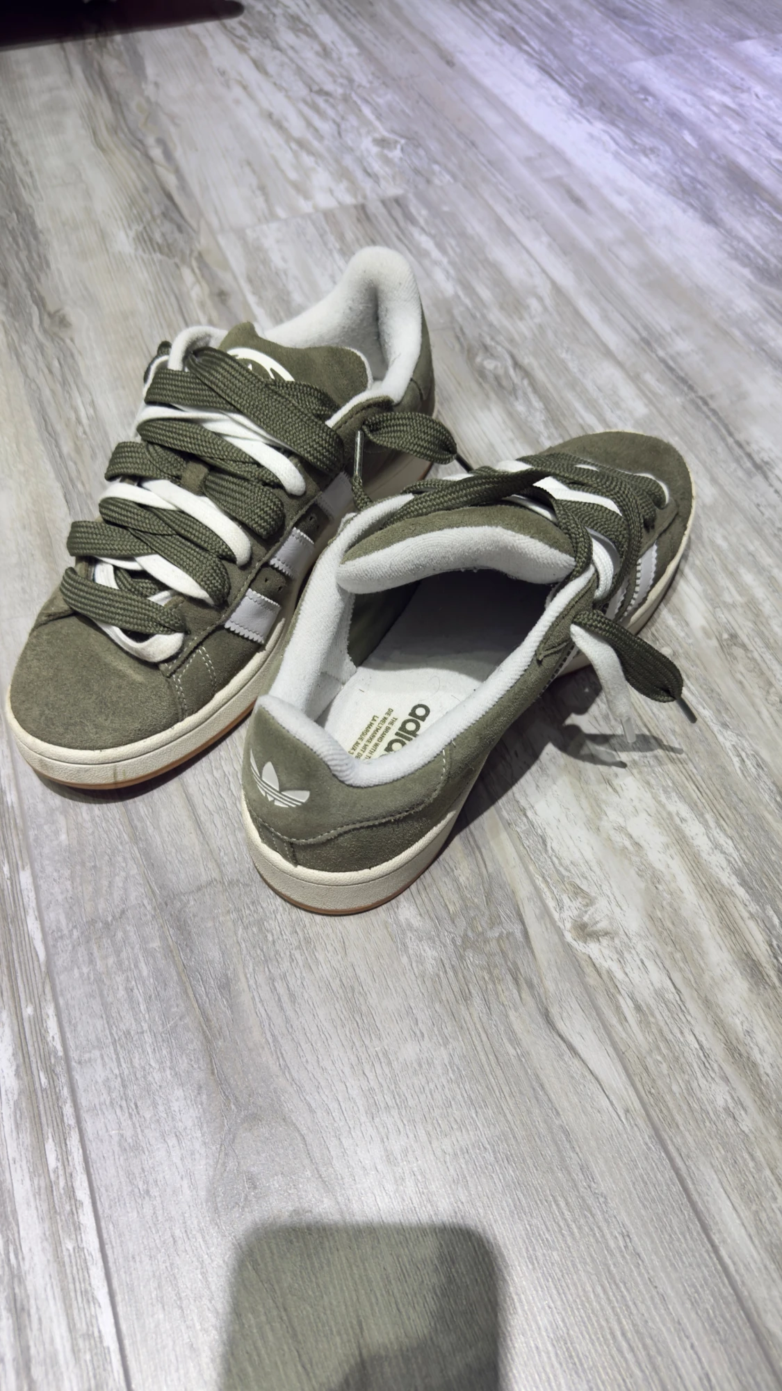 Adidas Campus sneakers olivgrön mocka - 1