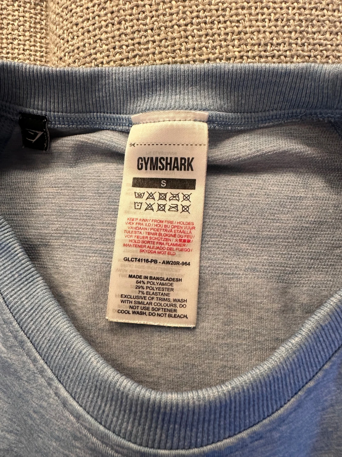 Ljusblå croppad långärmad topp Gymshark - 2