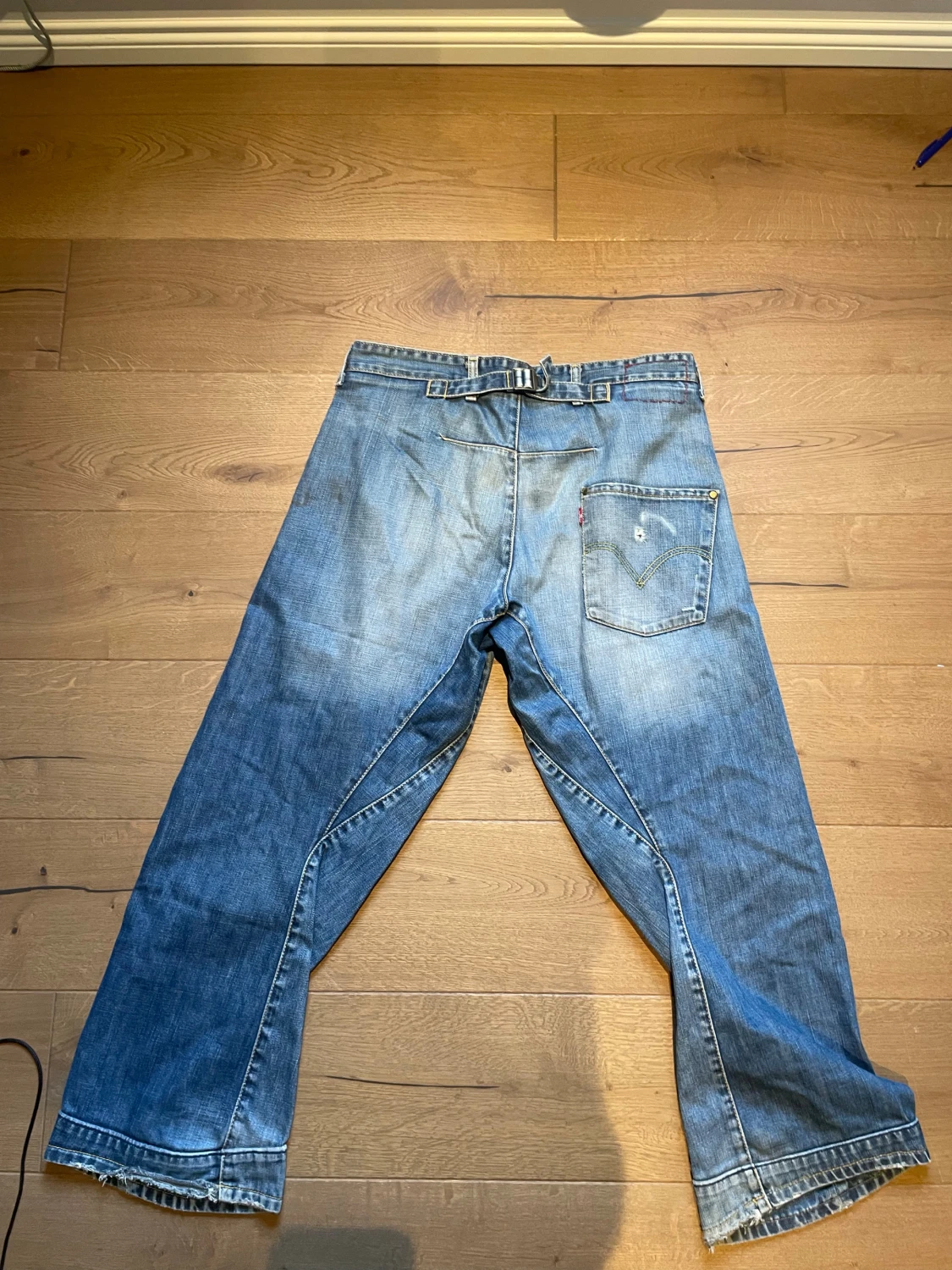 Levi's 501 blå wide jeans - 2