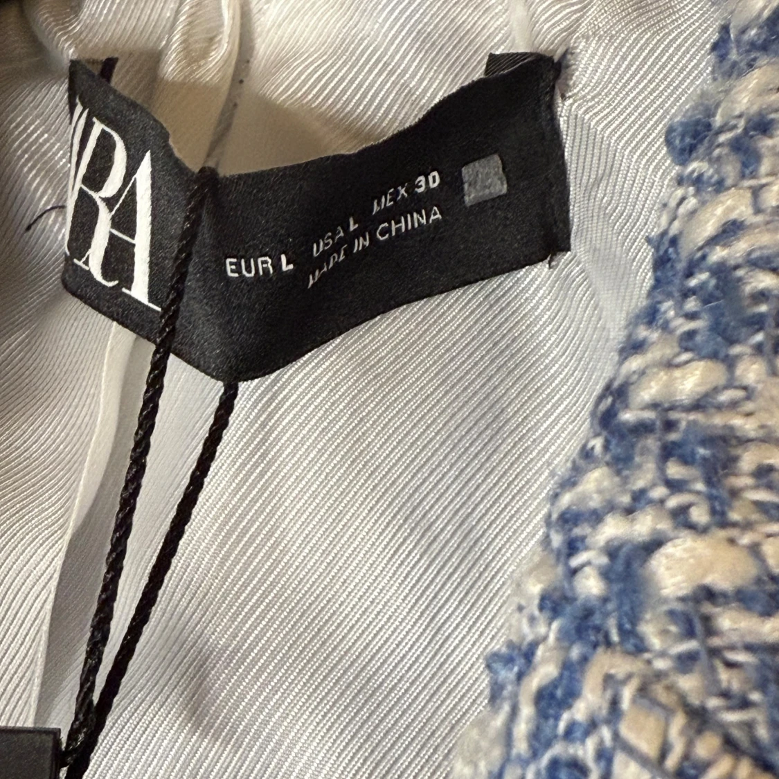 Blåvit kavaj från Zara i storlek L - 3