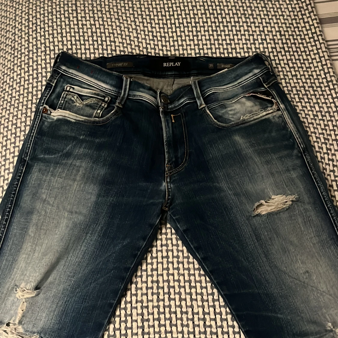 Replay Anbass blå jeans, midwaist, W30 L32 - 1