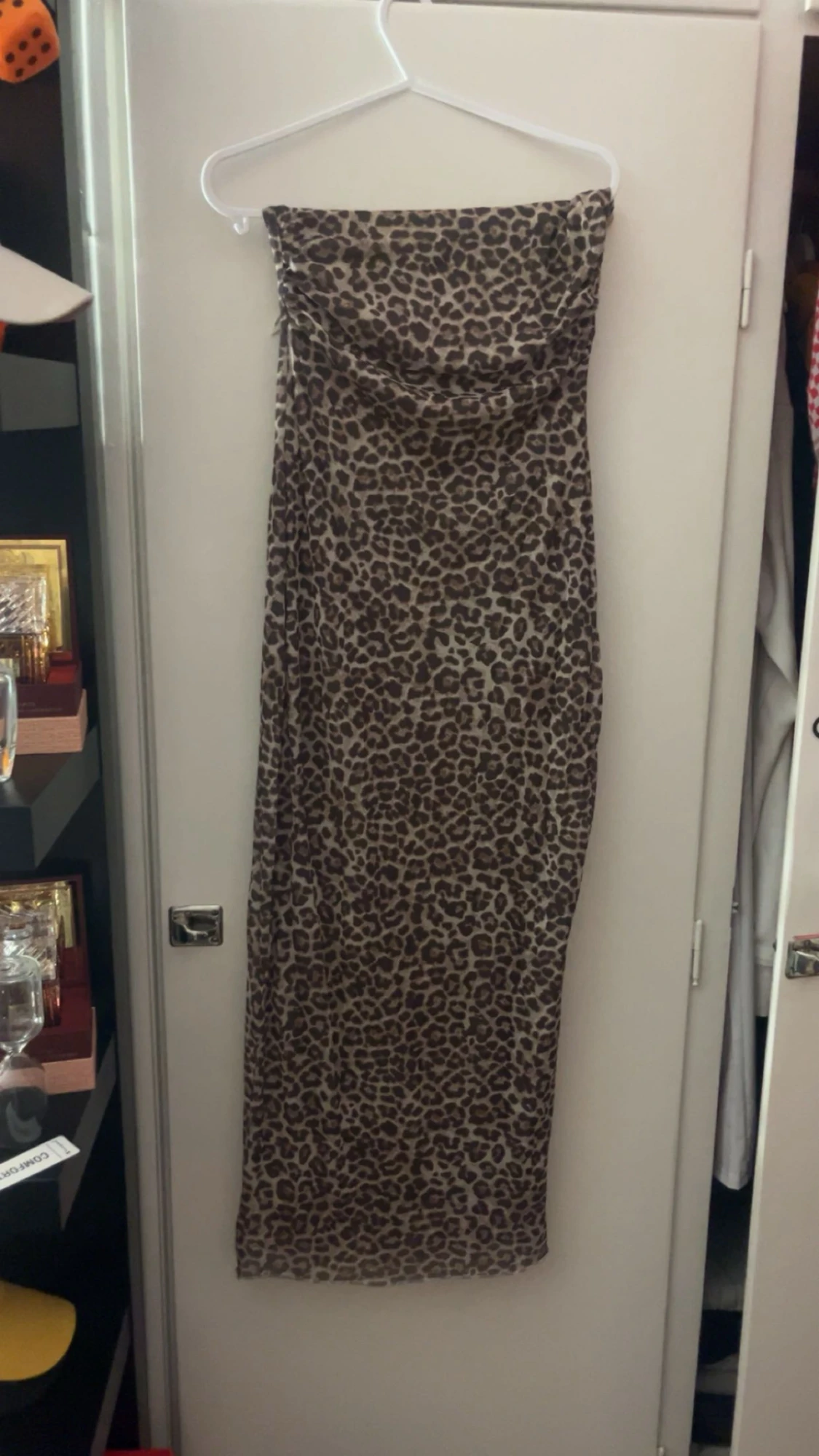 Leopardmönstrad långklänning FB Sister