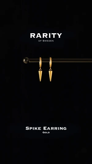 Spike Earring - Gold: Unika guldiga örhängen med nitar - Otroligt snygga örhängen med nitar i rostfritt stål!! Örhängena är i fin guldig färg och passar så bra för att piffa upp en outfit och lägga till en extra detalj🪽Likt alla andra våra smycken tål dessa örhängen vatten och håller sitt glans länge!! Vid frågor eller funderingar - välkommen att skriva till oss🪽