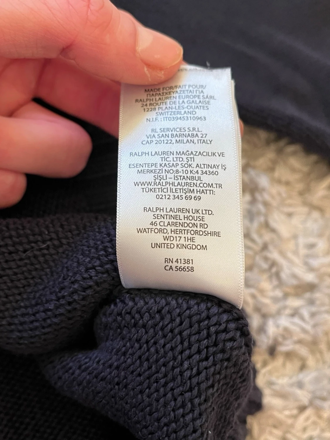 Mörkblå stickad tröja Polo Ralph Lauren - 4