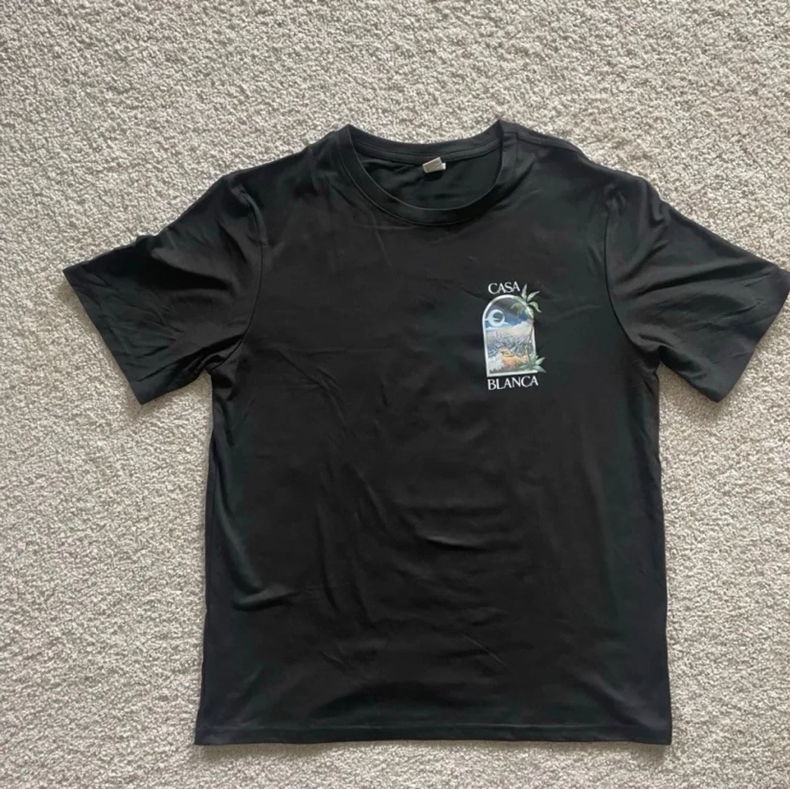 Svart Casa Blanca t-shirt med tryck - 1