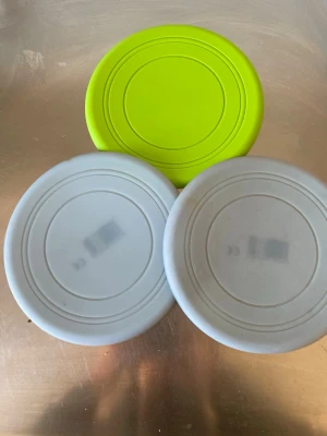 Disc Frispies  3 st i fint skick  - Disc Frispies för träning i mjukt gummi 3 st 