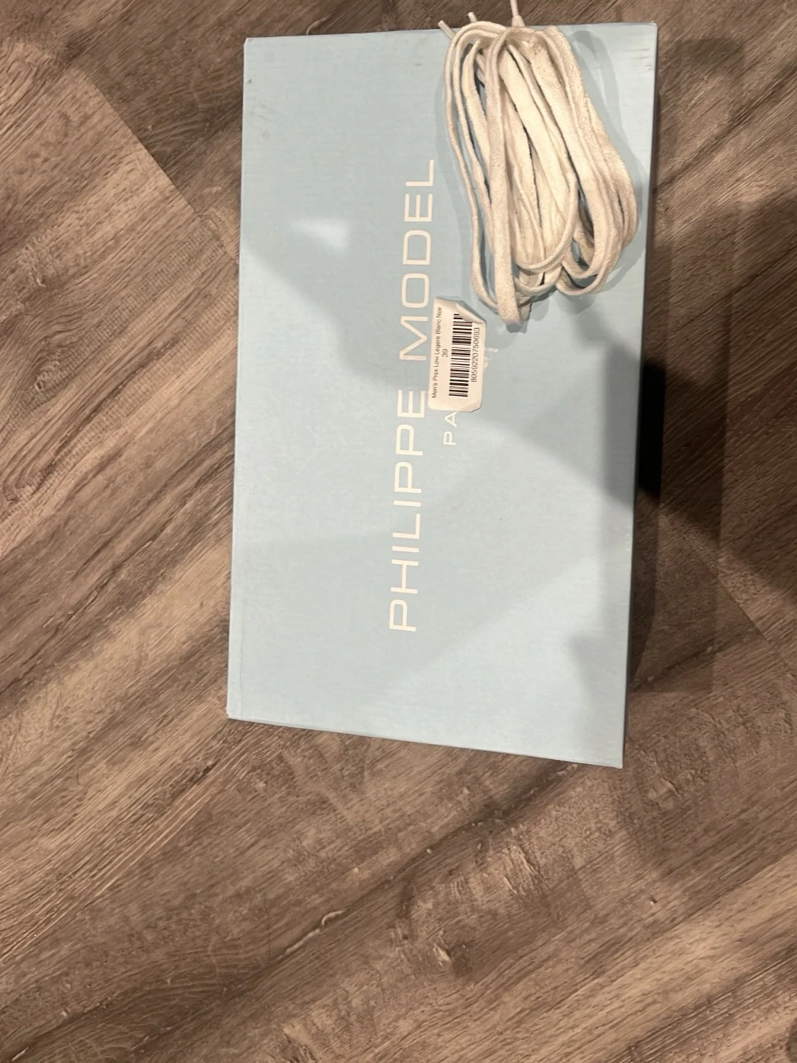 Philippe Model vita sneakers med blå snören - 4